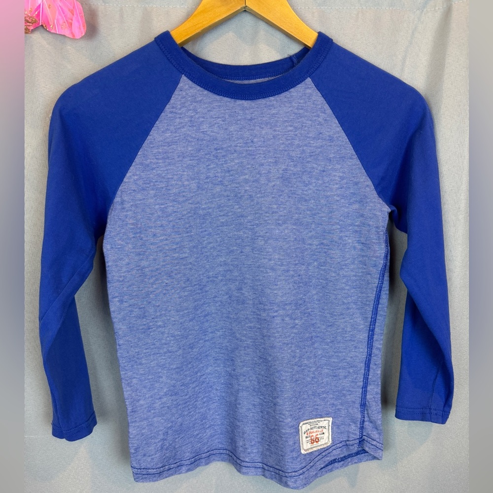 GapKids Blue Contrast Baseball T- Size Small (6-7)